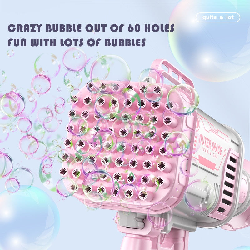 Gatling Electric Gun Bubble Machine Automatic Bubble Blower Kids adult