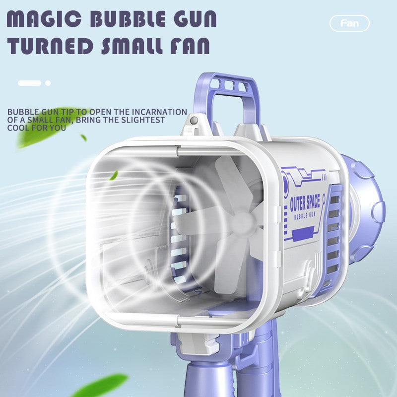 Gatling Electric Gun Bubble Machine Automatic Bubble Blower Kids adult